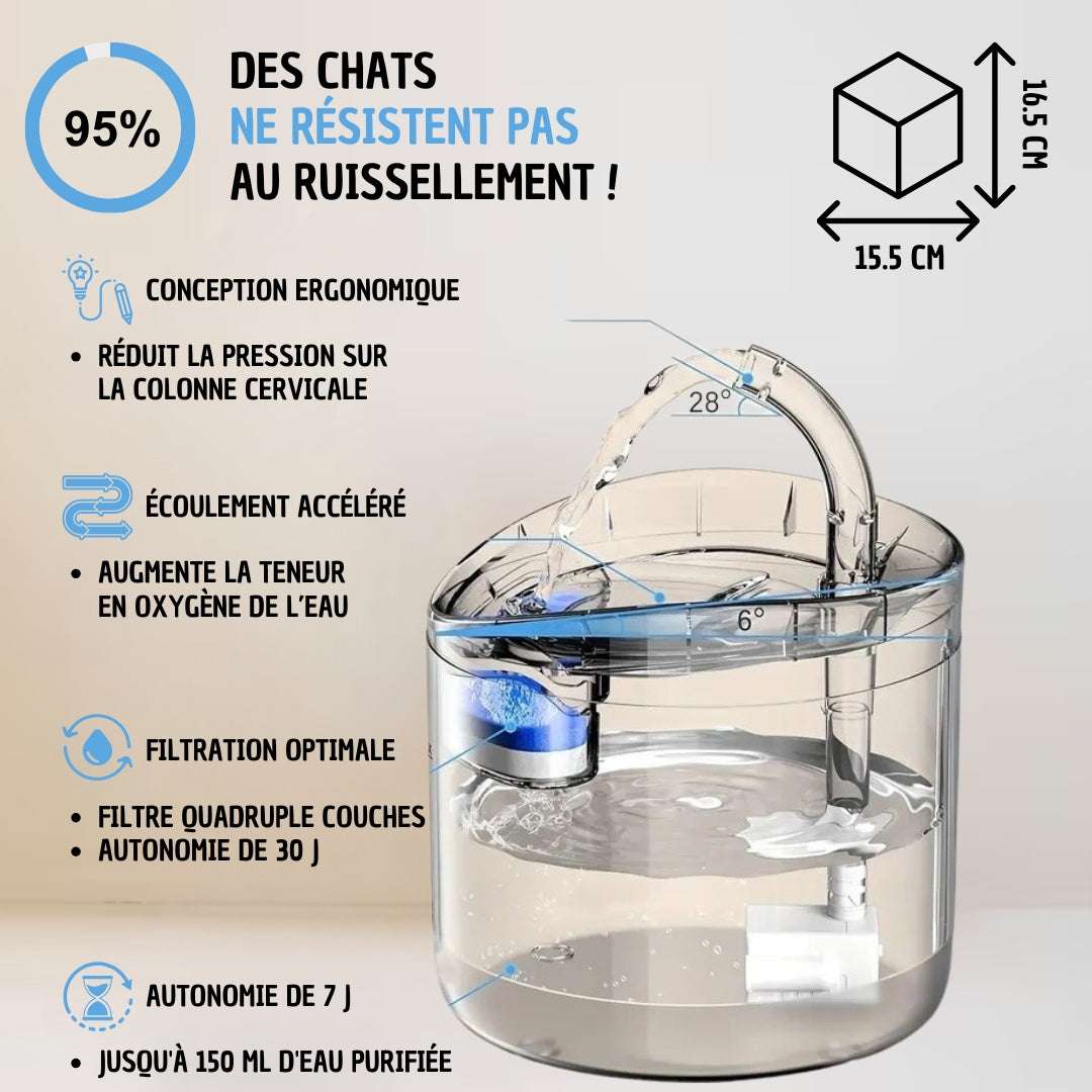 FONTAINE EAU CHAT | Crystal - Fountainâą - La Chattitude