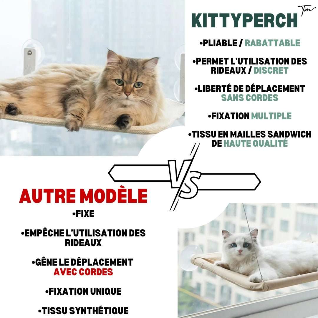 HAMAC POUR CHAT - Pliable | Kitty - Perch™ - La Chattitude