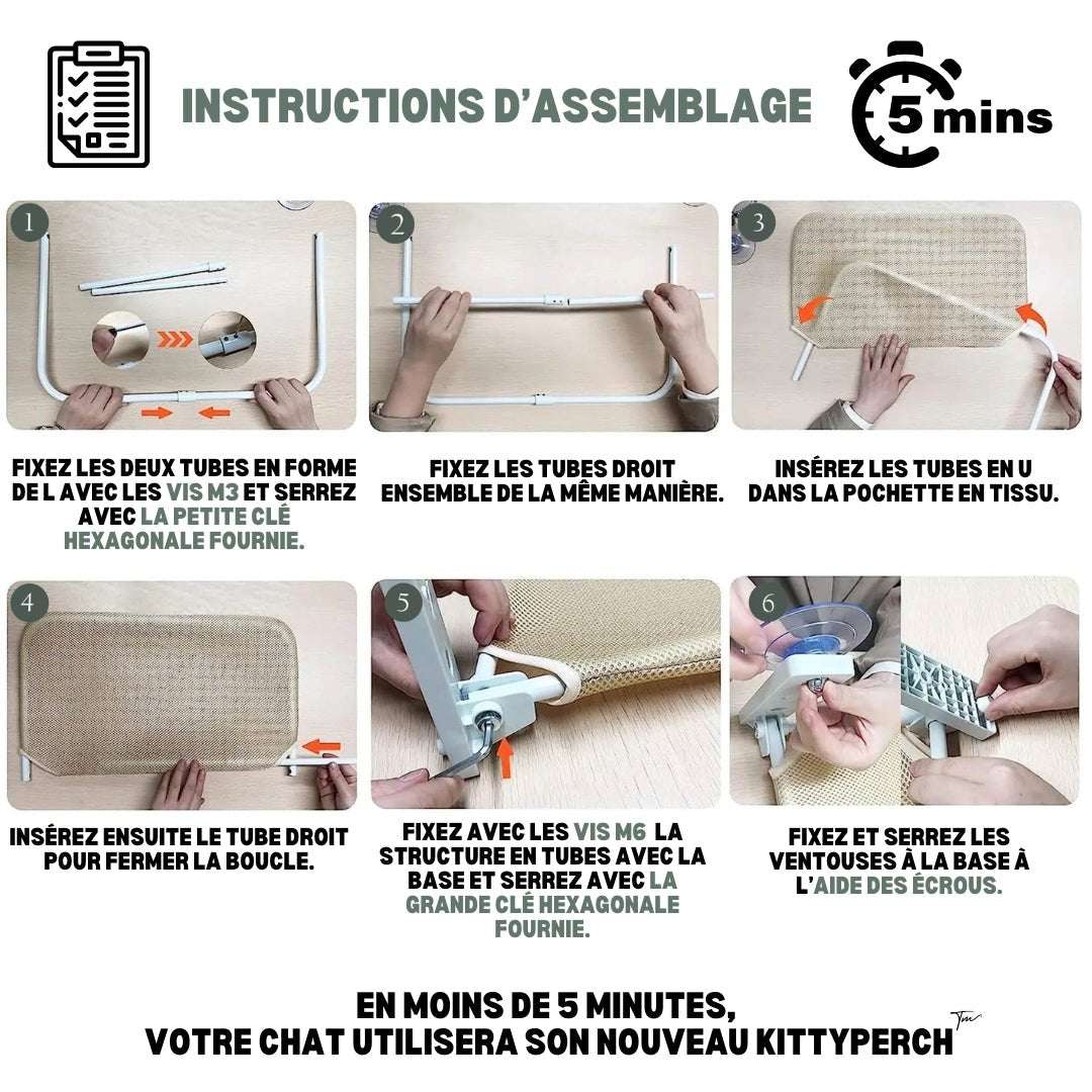 HAMAC POUR CHAT - Pliable | Kitty - Perch™ - La Chattitude