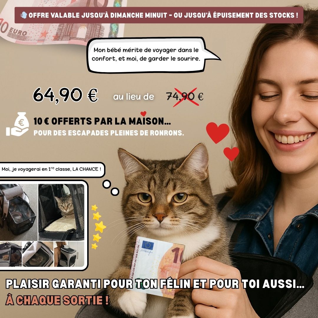 SAC DE TRANSPORT POUR CHAT - Extensible | PUPPY - OUT™ - La Chattitude