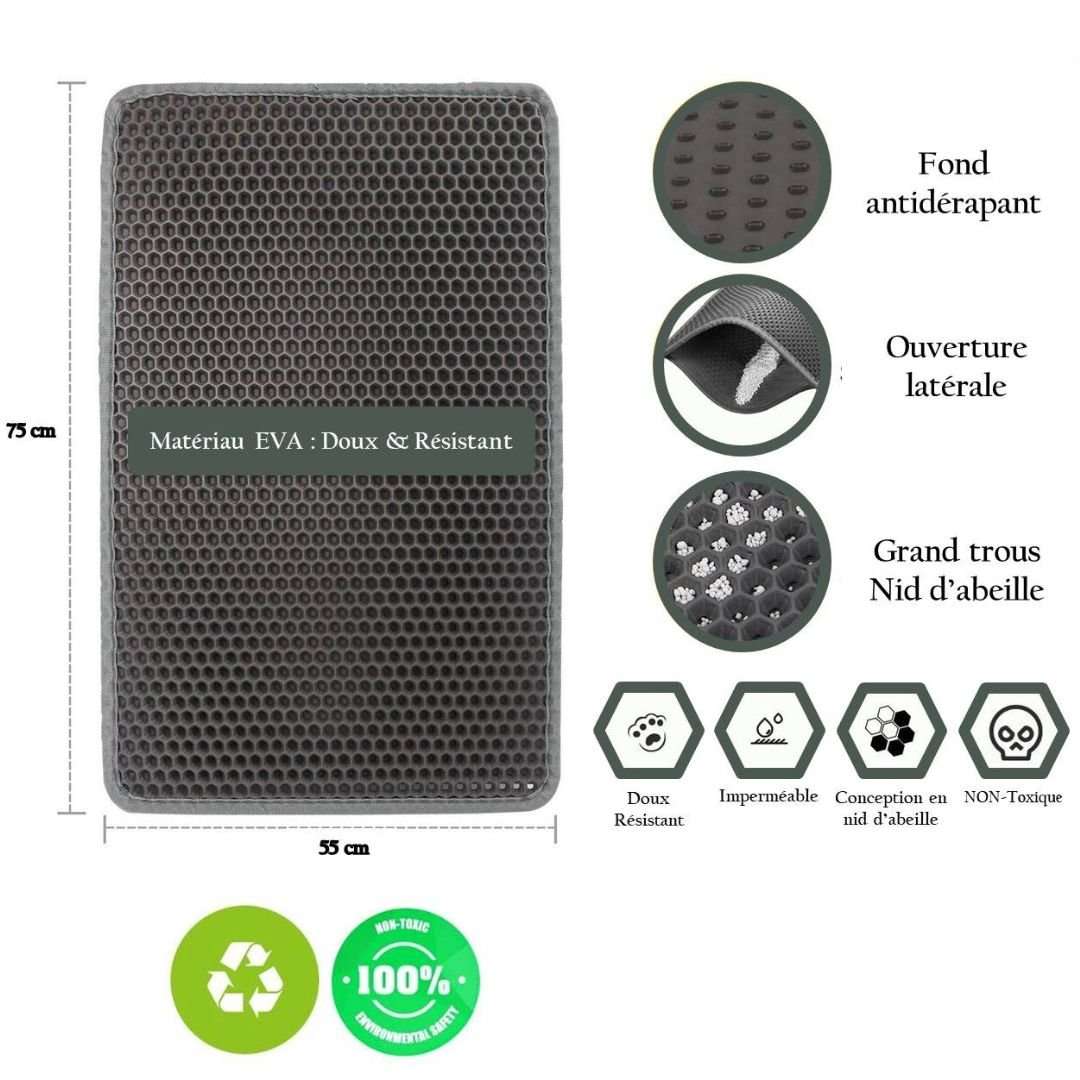 TAPIS LITIÈRE POUR CHAT | Litter - Catcher™ - La Chattitude