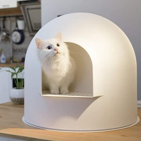 bac-a-litiere-chat-litiere-design-compacte-igloo