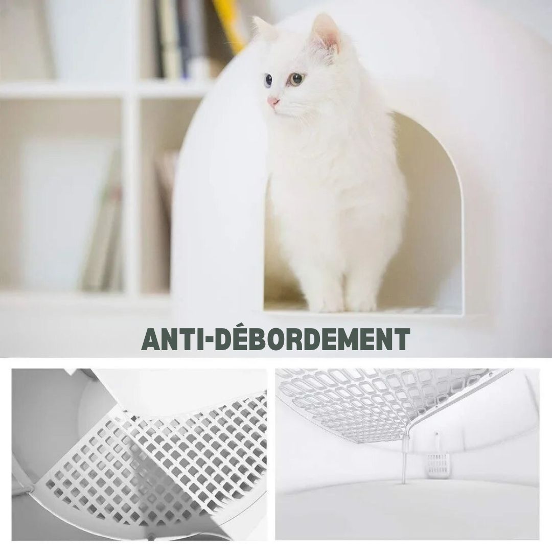 bac-a-litiere-chat-litiere-design-fermee-igloo