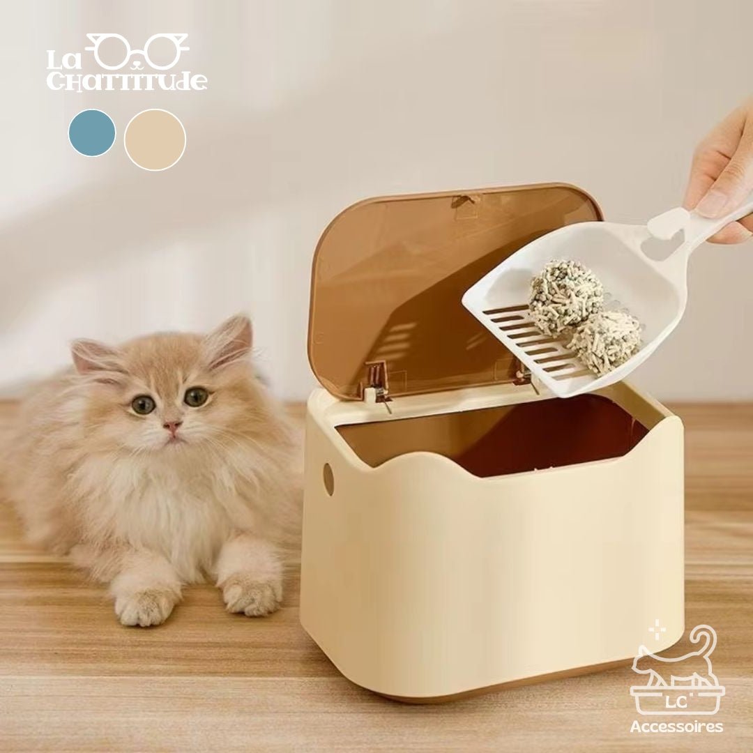 BAC À LITIÈRES CHATS | mini - box™ accessoire litiere ultime - La Chattitude