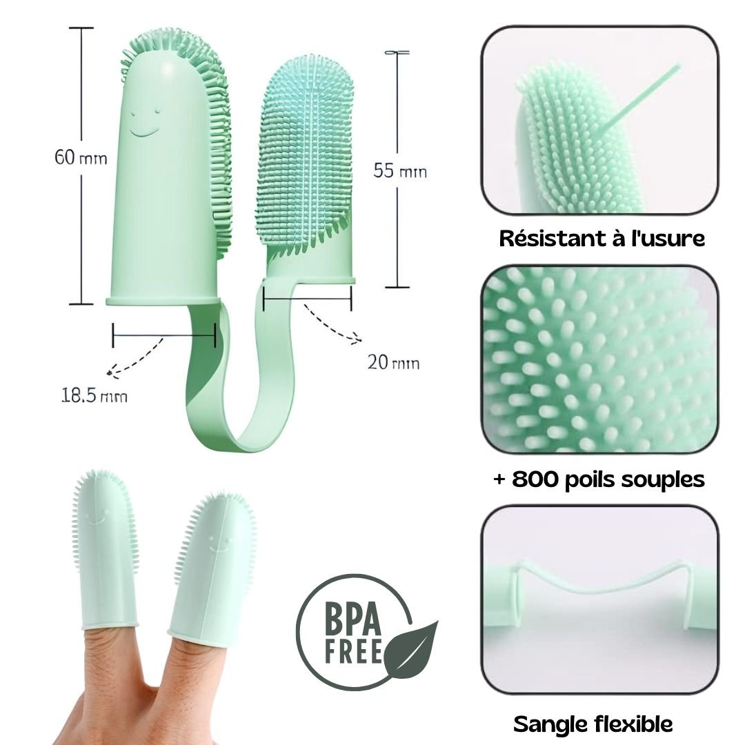 Brosse à Dent Chat en Silicone Double Doigt | CleanBrush™ - La Chattitude