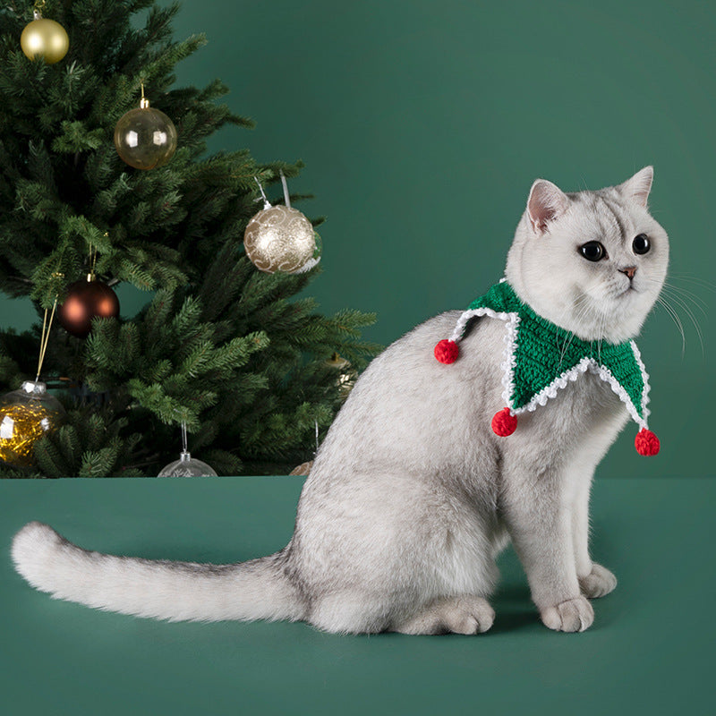 collier-chat-accessoires-noel-vert