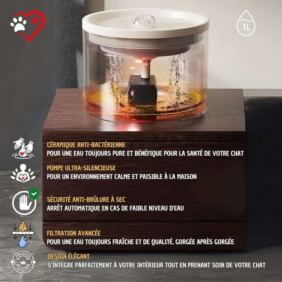 FONTAINE A EAU CHAT | CeramCylinder™ - La Chattitude