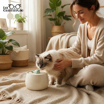 Fontaine a eau chat | Céramique - CeramFountain™ - La Chattitude