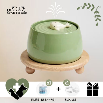 FONTAINE A EAU CHAT - Céramique | CeramFountain™ - La Chattitude