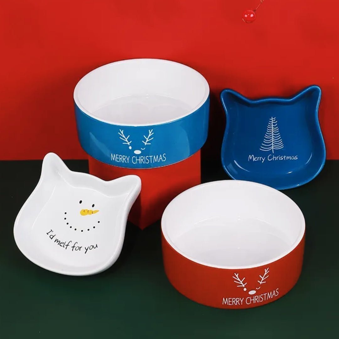 GAMELLE CHAT - Gamelle céramique pour chat | Le Pack Cadeau Idéal pour Noël - La Chattitude