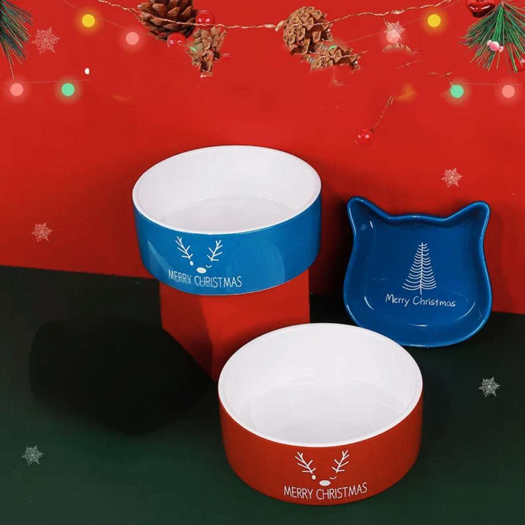 GAMELLE CHAT - Gamelle céramique pour chat | Le Pack Cadeau Idéal pour Noël - La Chattitude