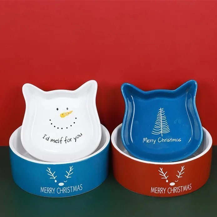 GAMELLE CHAT - Gamelle céramique pour chat | Le Pack Cadeau Idéal pour Noël - La Chattitude