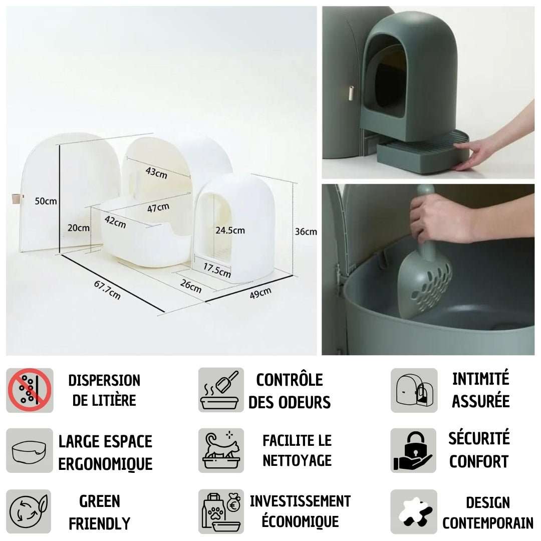 LITIERE | XXL - Zéro débordement - La Chattitude
