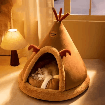 NICHE POUR CHAT - Panier Chat | Chalet - Douillet™ - La Chattitude