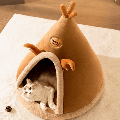 NICHE POUR CHAT - Panier Chat | Chalet - Douillet™ - La Chattitude