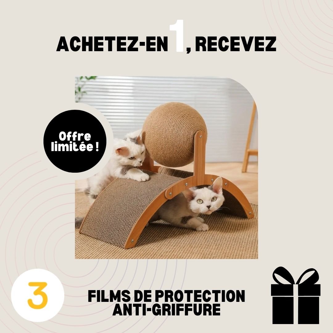 ScratchBall™ | Jouet-Grattoir 2 en 1 en bois pour chats – La Chattitude