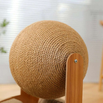 ScratchBall™ | Jouet - Grattoir 2 en 1 en bois pour chats - La Chattitude